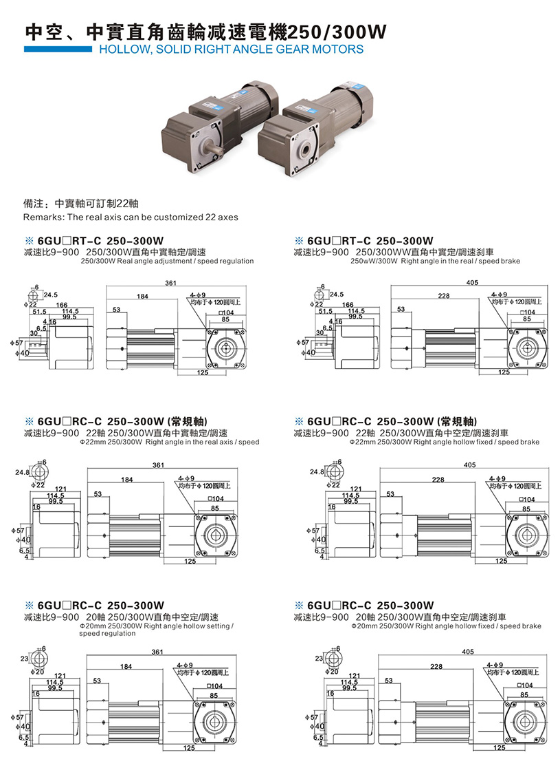 250W 300W參數